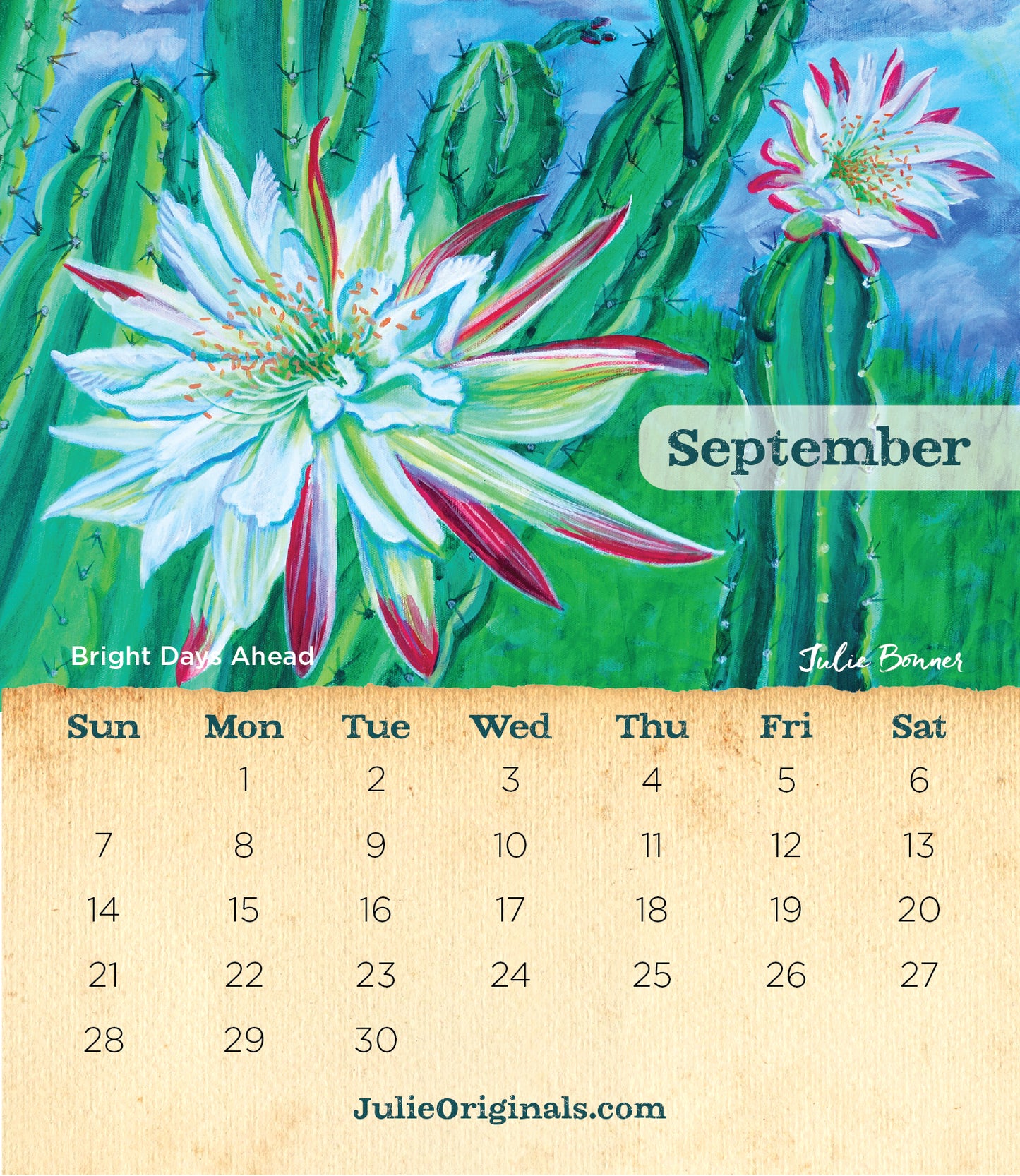 2025 Desk Calendar: Desert Delights
