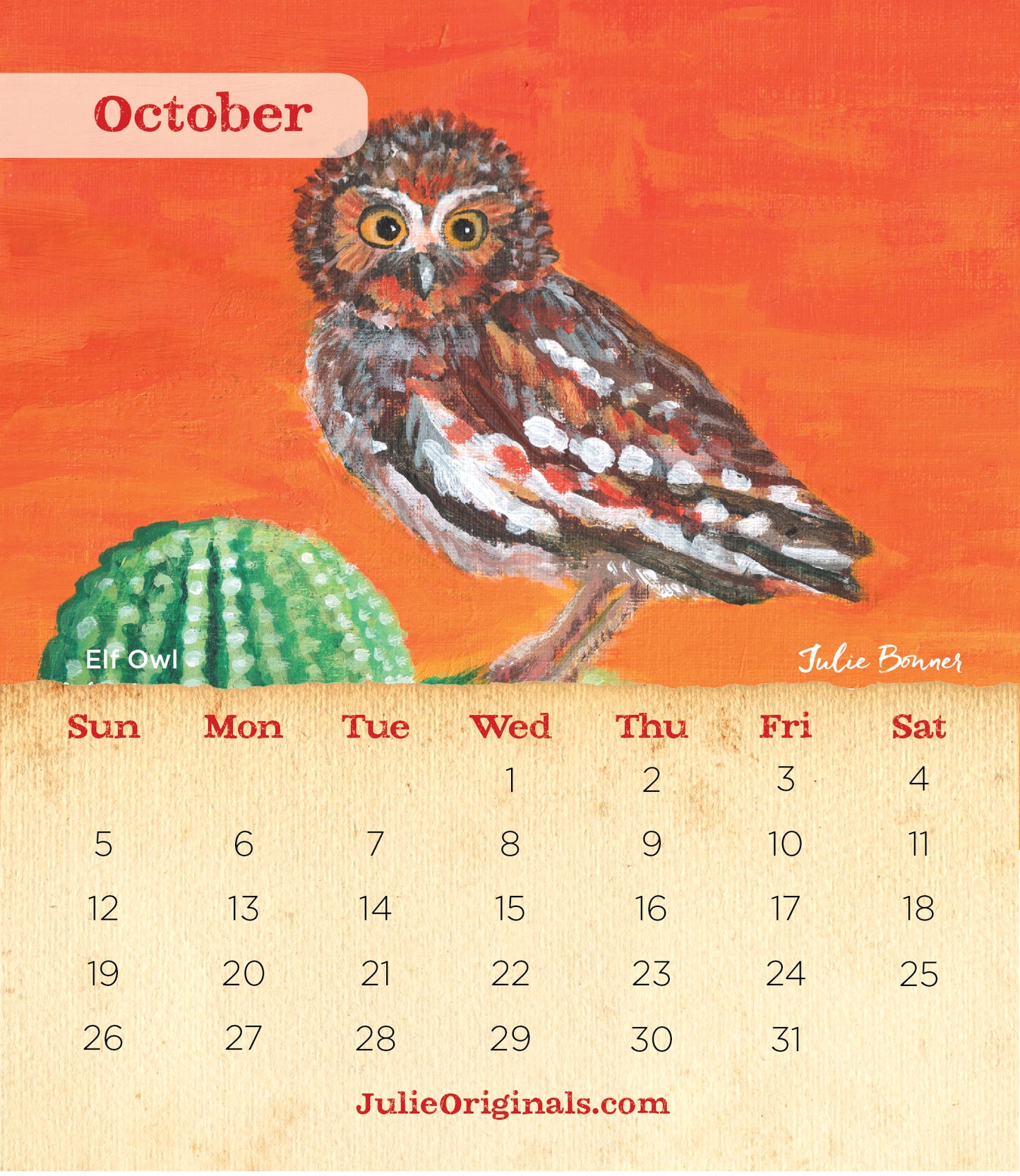 2025 Desk Calendar: Desert Delights