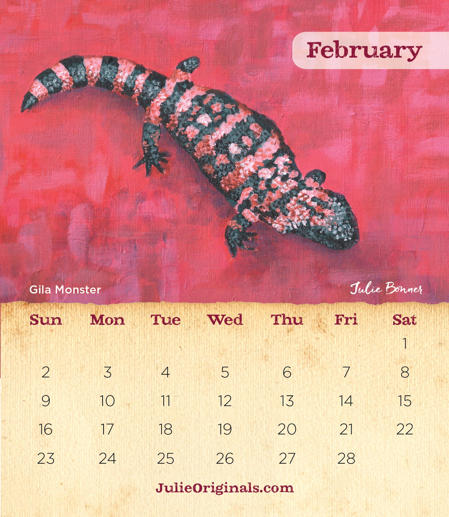 2025 Desk Calendar: Desert Delights