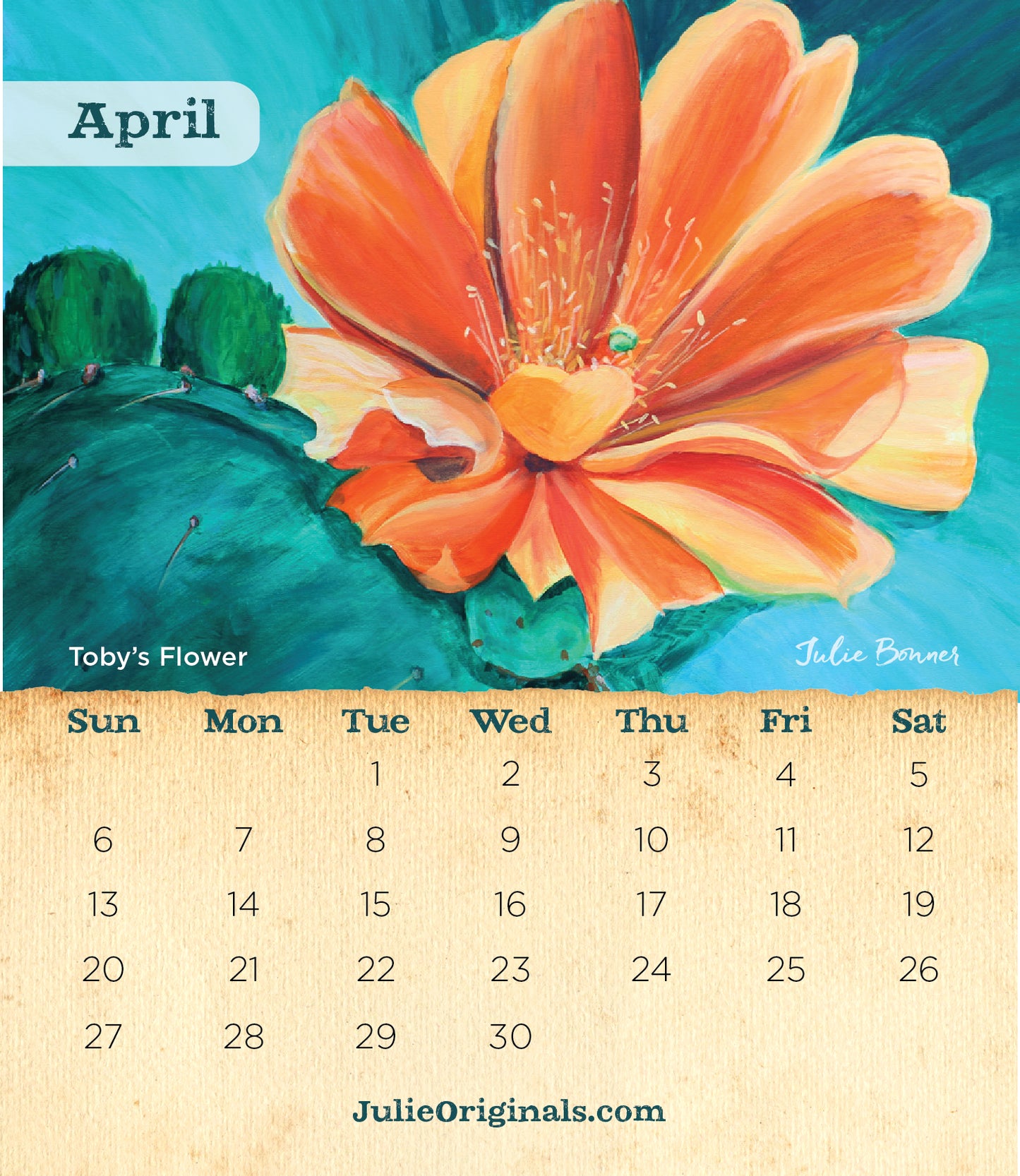 2025 Desk Calendar: Desert Delights