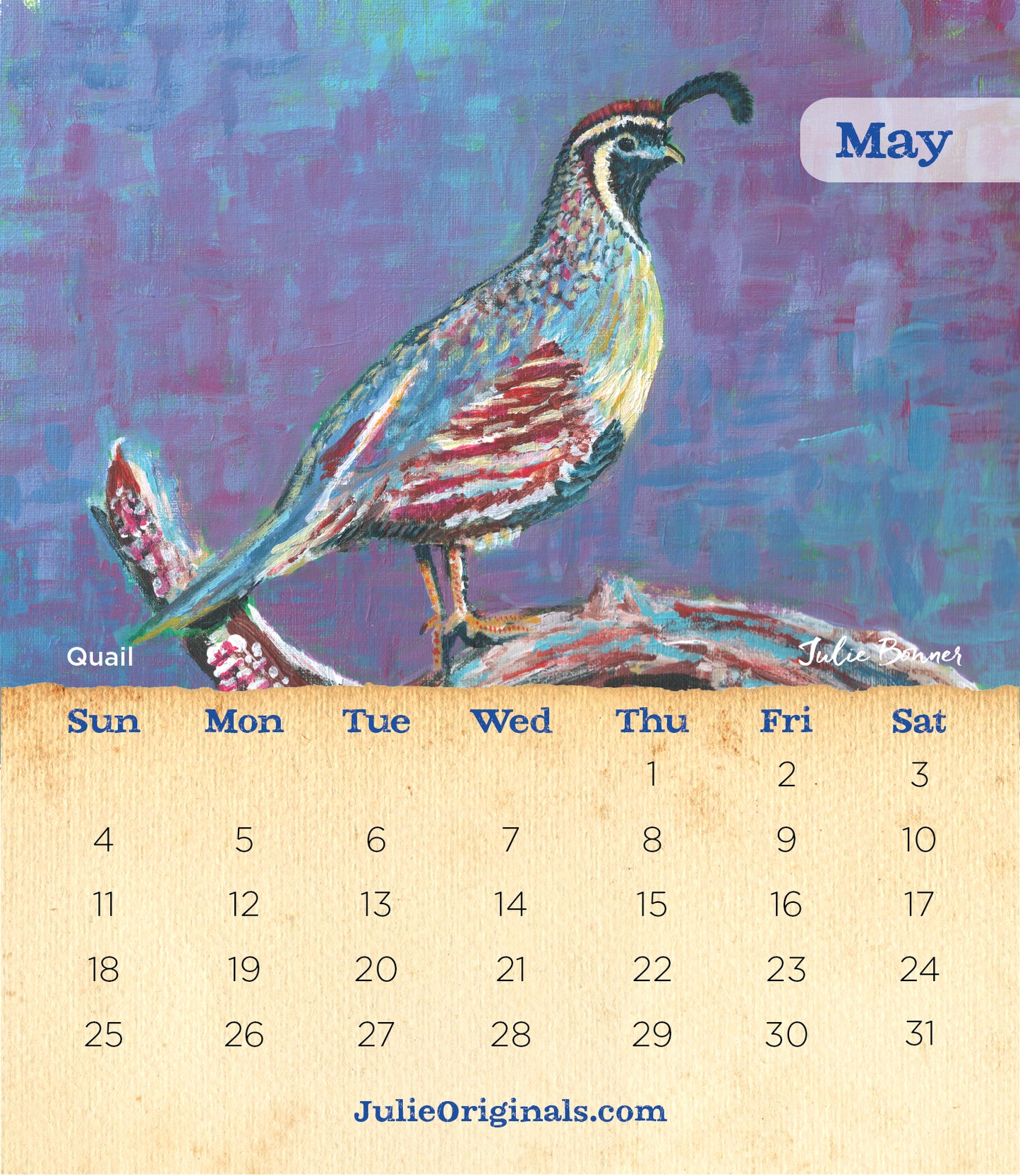 2025 Desk Calendar: Desert Delights