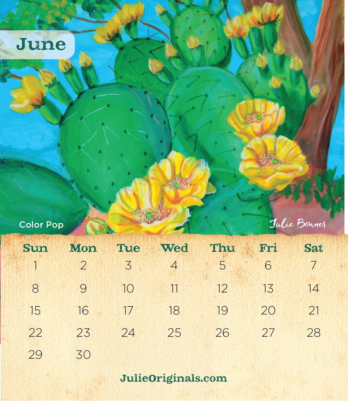 2025 Desk Calendar: Desert Delights