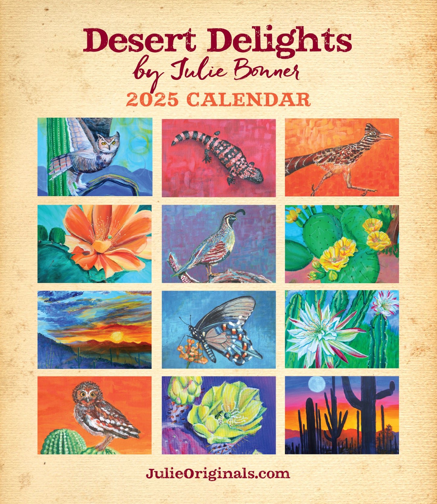 2025 Desk Calendar: Desert Delights