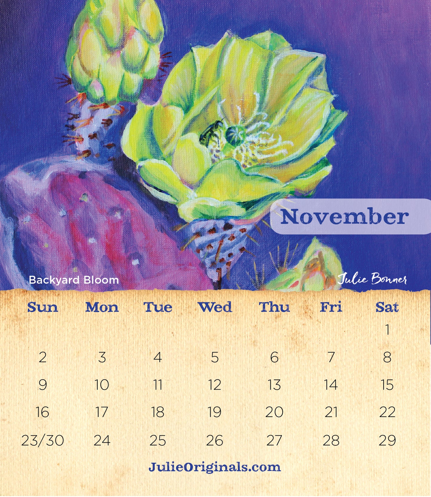 2025 Desk Calendar: Desert Delights