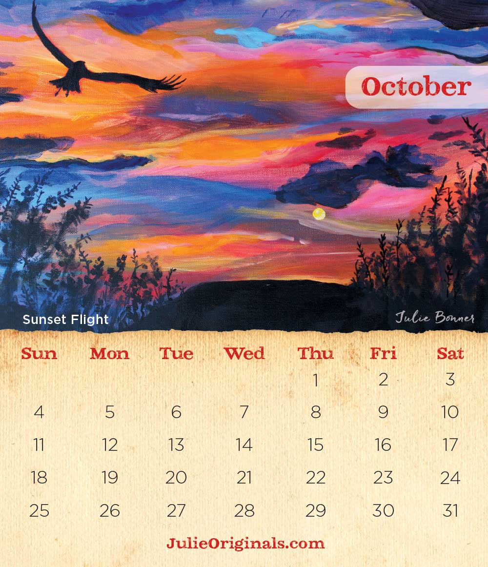 2026 Desk Calendar: Birds, Bikes & Blooms – Julie Originals