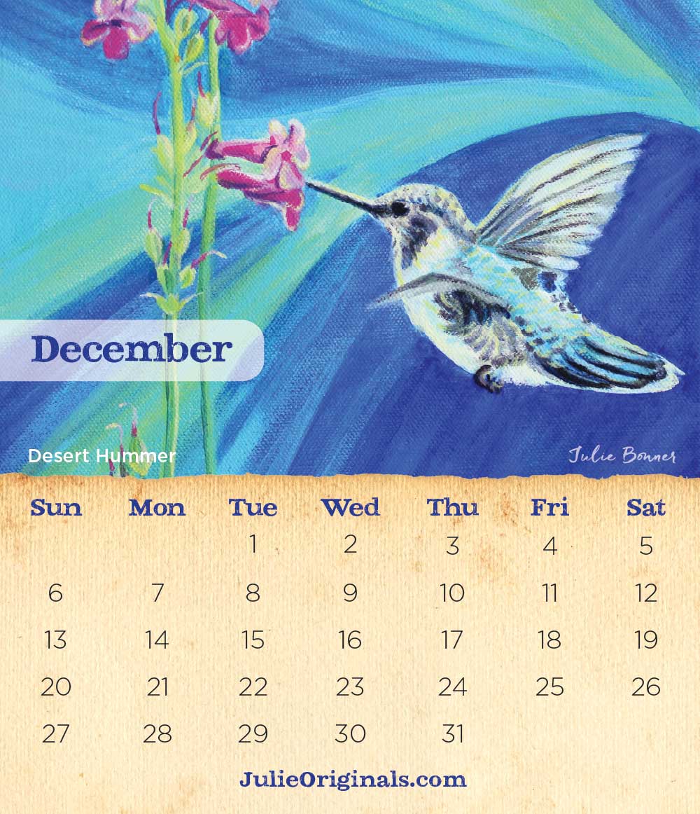 2026 Desk Calendar: Birds, Bikes & Blooms