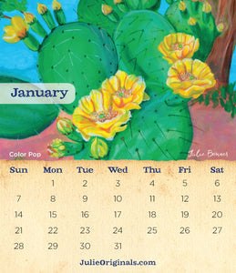 2024 Desert Blooms Desktop Calendar