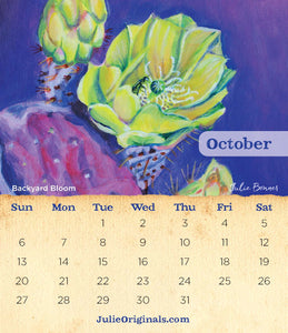 2024 Desert Blooms Desktop Calendar