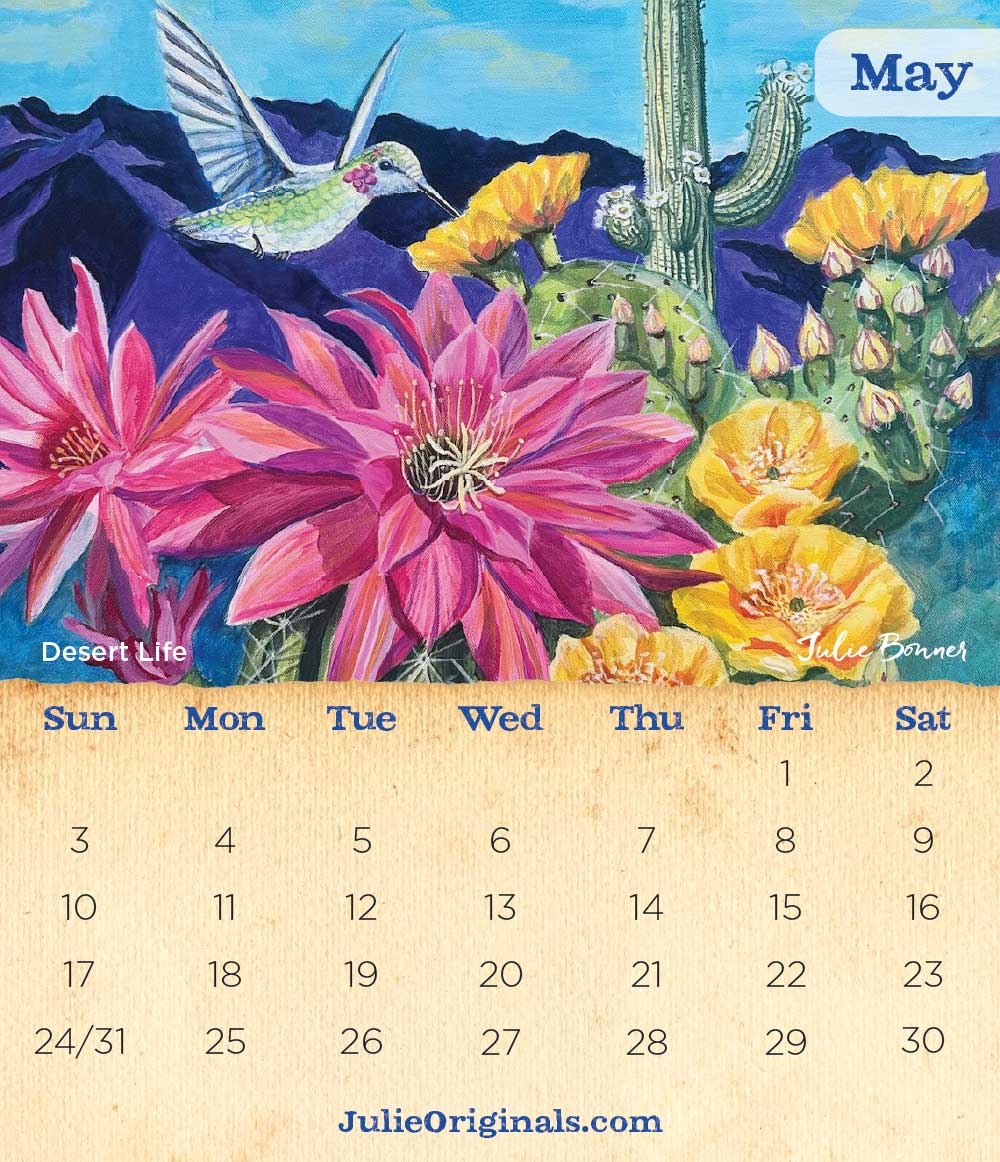 2026 Desk Calendar: Birds, Bikes & Blooms – Julie Originals